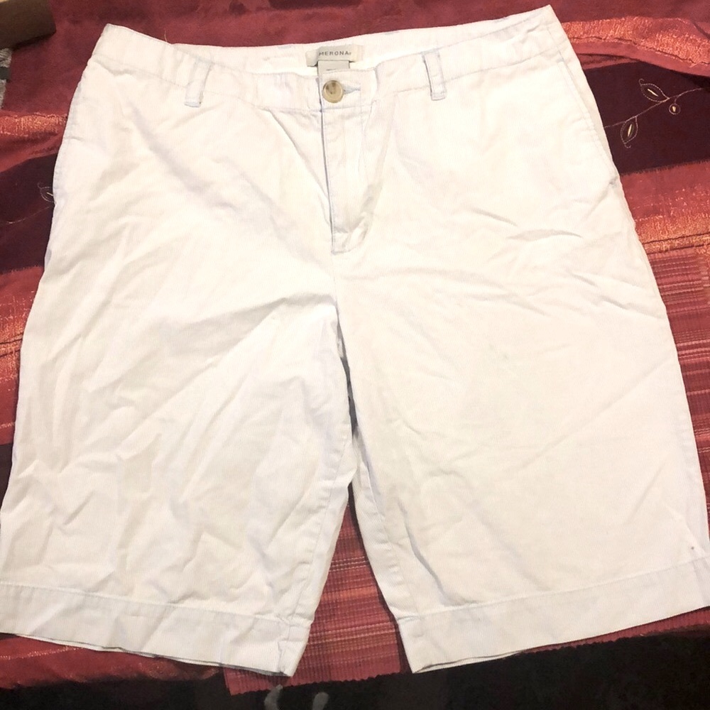 Grey and white stripe Merona shorts